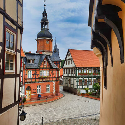 Blick zum Saigerturm