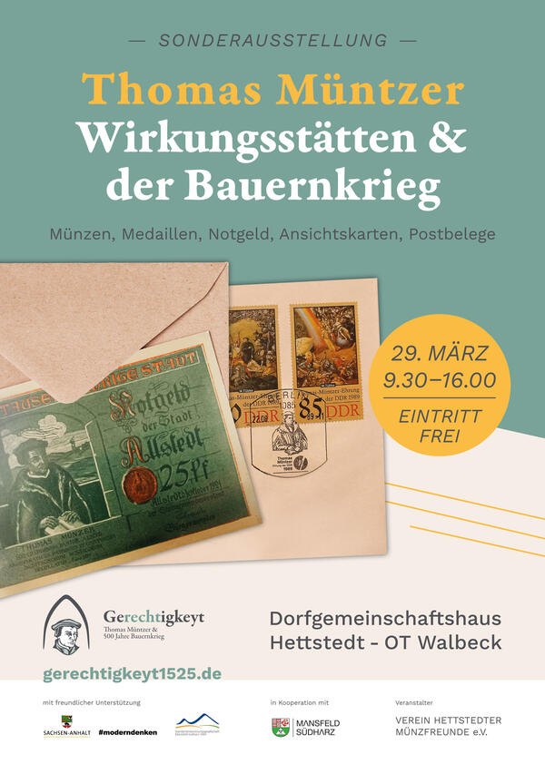 Bild vergrößern: Plakat Ausstellung Verein Hettstedter Münzfreunde e.V.